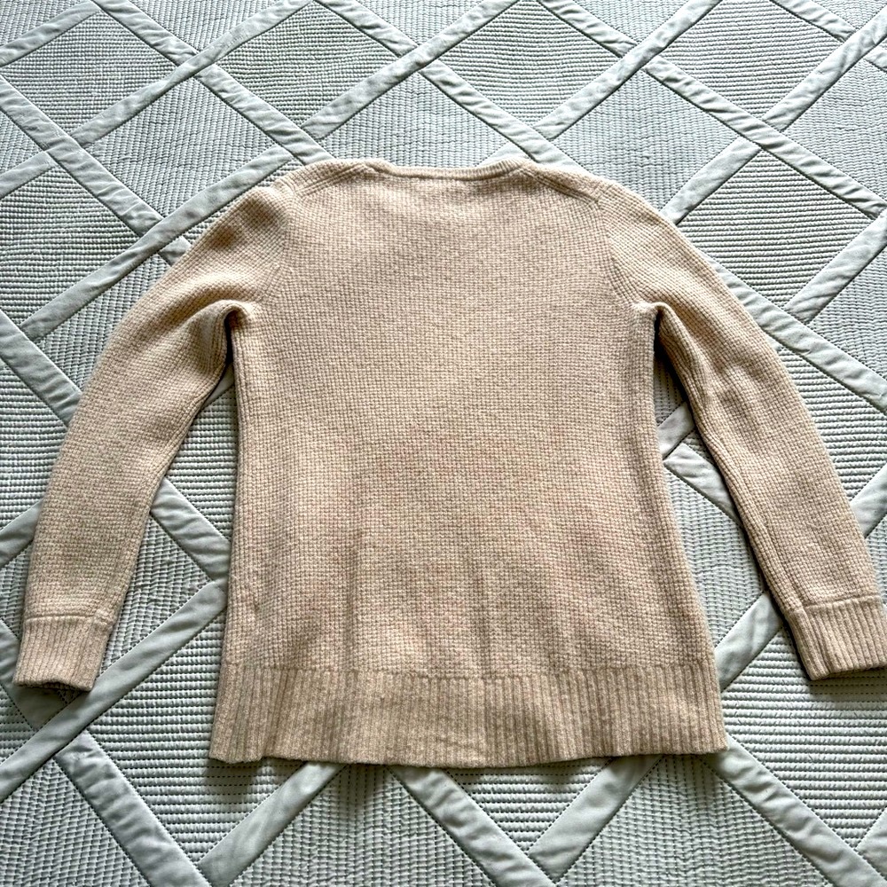 J. Crew High-low Waffle Sweater in Supersoft Yarn Pale Pink Size XS runs big - Picture 3 of 7